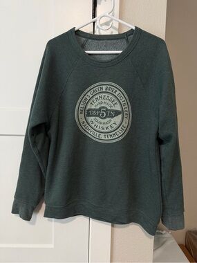 Women's Forest Green Crewneck Sweatshirt Tennessee whiskey Size M-L